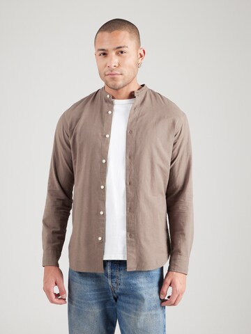 JACK & JONES Regularny krój Koszula 'JJEBREEZE' w kolorze brązowy: przód