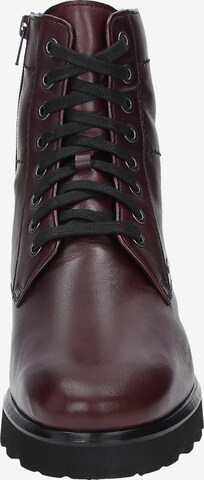 SIOUX Lace-Up Ankle Boots in Red