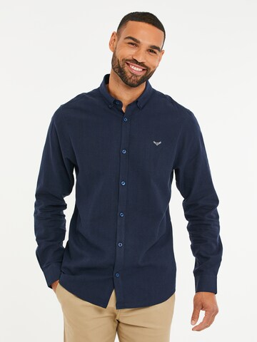 Threadbare Regular fit Overhemd 'Bale' in Blauw: voorkant