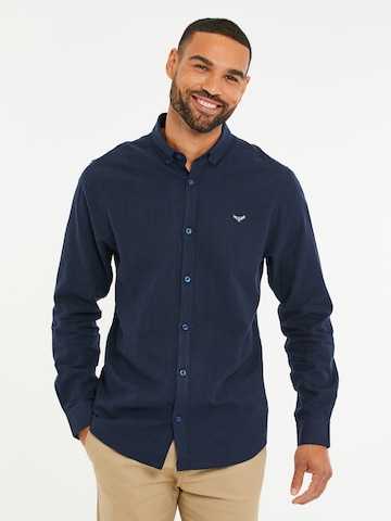 Threadbare Regular fit Button Up Shirt 'Bale' in Blue: front