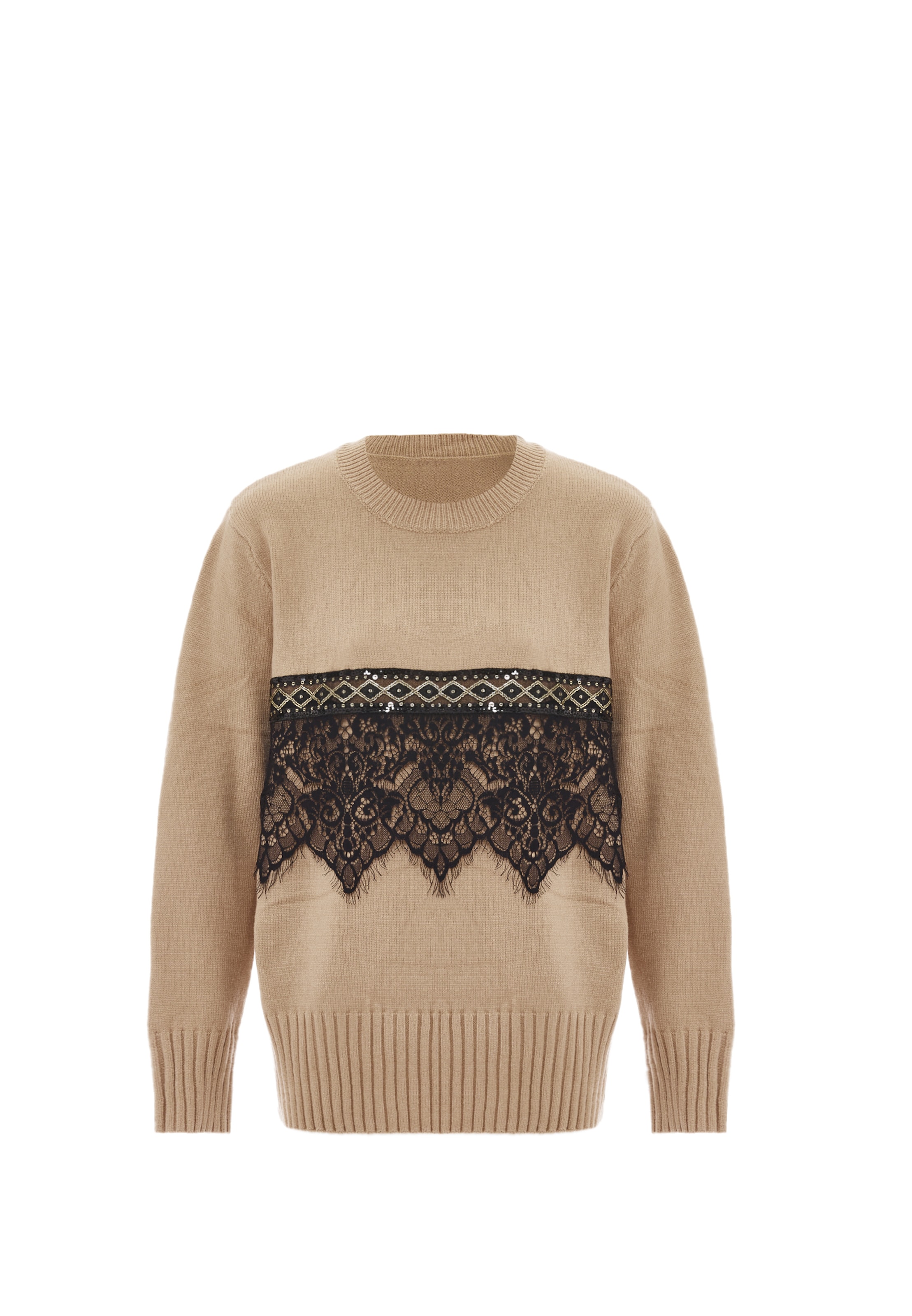 caissa Sweater in Beige: front