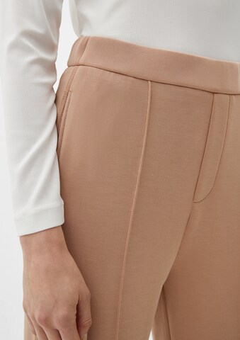 s.Oliver BLACK LABEL Tapered Pleated Pants in Brown