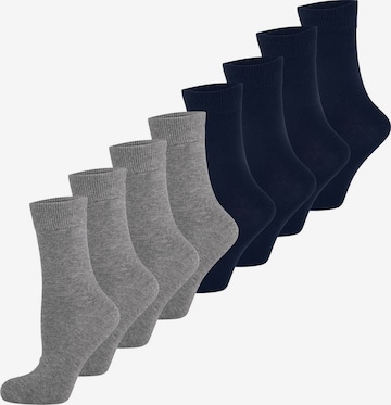 Nur Die - Meias ' Classic Komfortbund ' em azul: frente