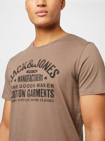 JACK & JONES T-Shirt in Braun