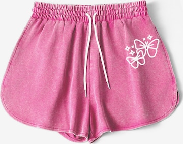 Pantalon GORHEY en rose : devant