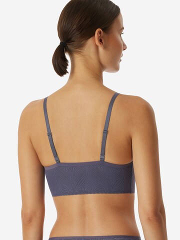SCHIESSER T-shirt Bra ' Invisible Soft Lace ' in Blue