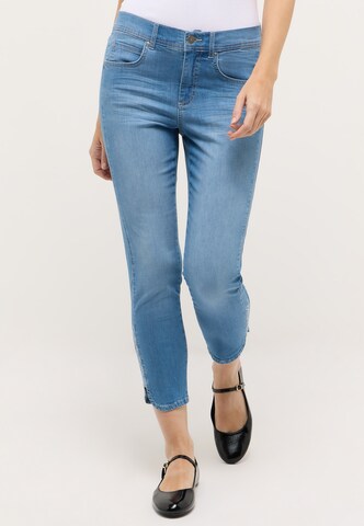Coupe slim Jean 'Ornella Sparkle' Angels en bleu : devant