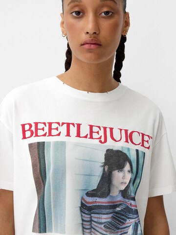 T-shirt Bershka en blanc