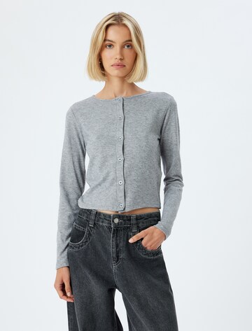 Koton Knit Cardigan in Grey: front