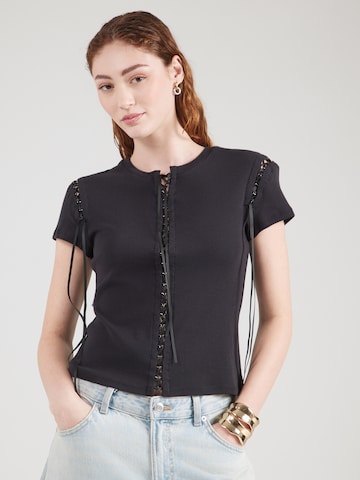 WEEKDAY Shirt in Black: front