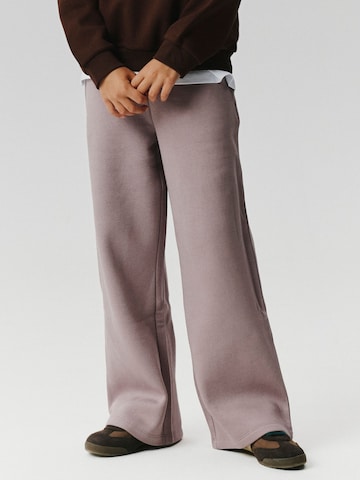 NAME IT - Pierna ancha Pantalón en lila: frente