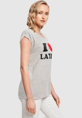 Merchcode Shirt 'I Love Layla' in Grijs