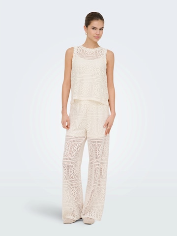 ONLY - Top de malha 'ONLLIAN' em bege