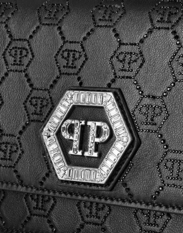 Philipp Plein - Mala de ombro 'Hexagon' em preto