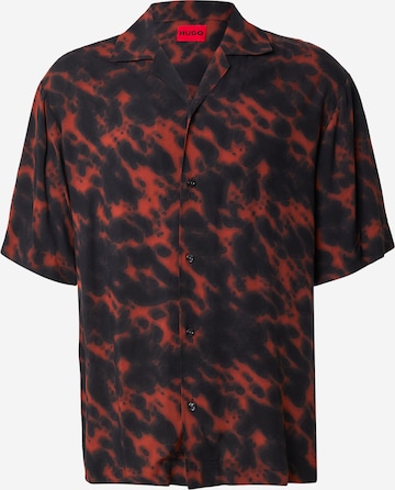 HUGORegular Fit Košulja 'Espino' - crna boja: prednji dio