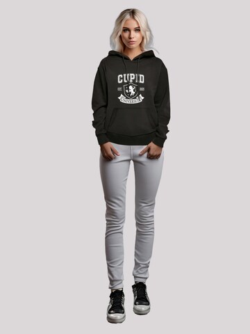 Sweat-shirt 'Cupid University Valentinstag' F4NT4STIC en noir