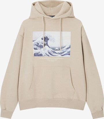 Pull&Bear Sweatshirt in Beige: voorkant