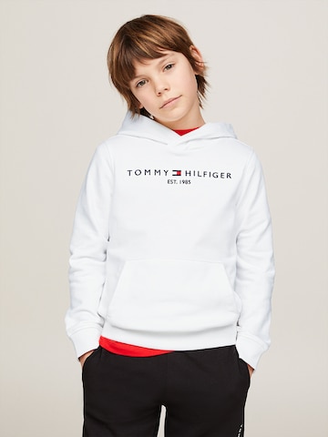 balts TOMMY HILFIGER Sportisks džemperis 'Essential': no priekšpuses