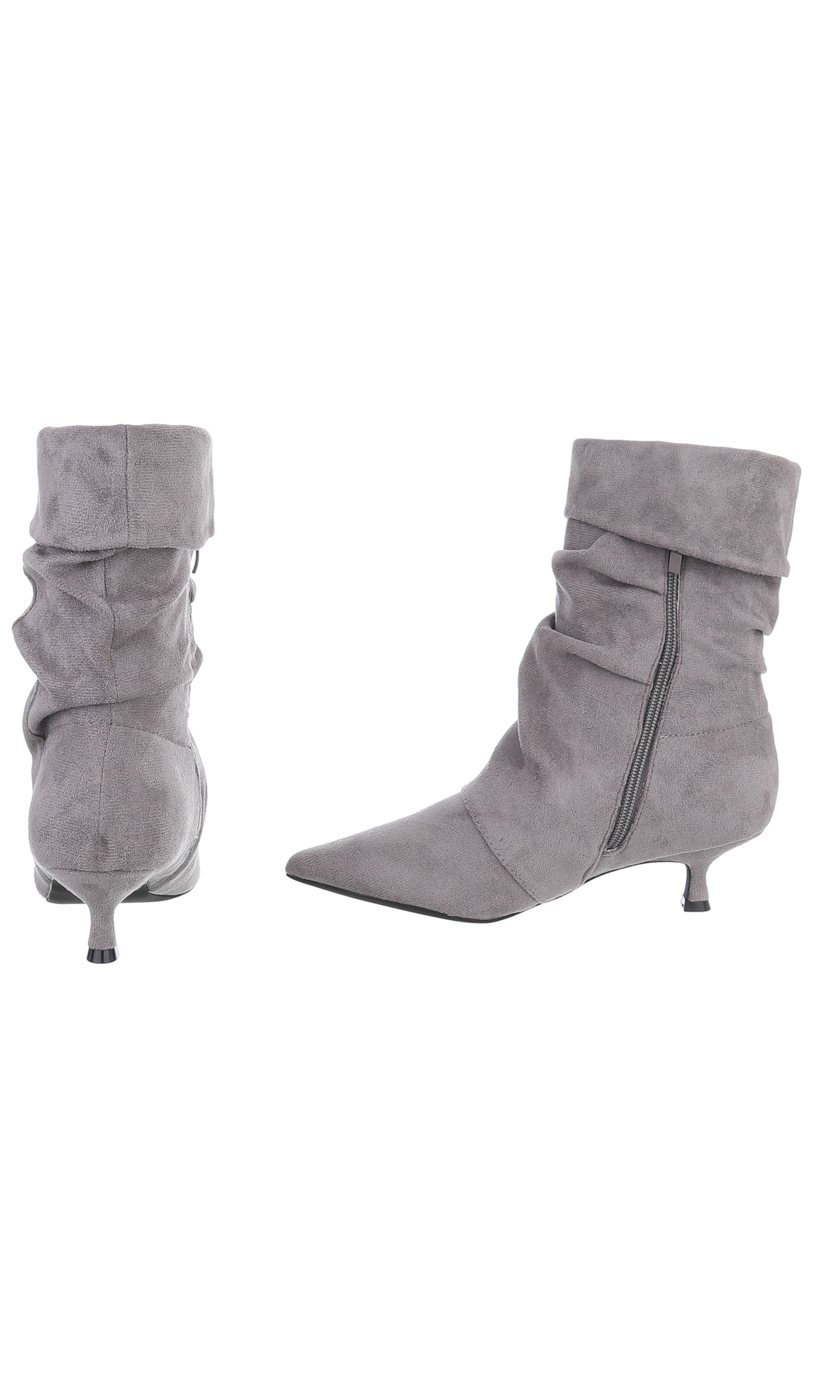 Ital-Design High Heels ' Klassische Stiefeletten ' in Grau