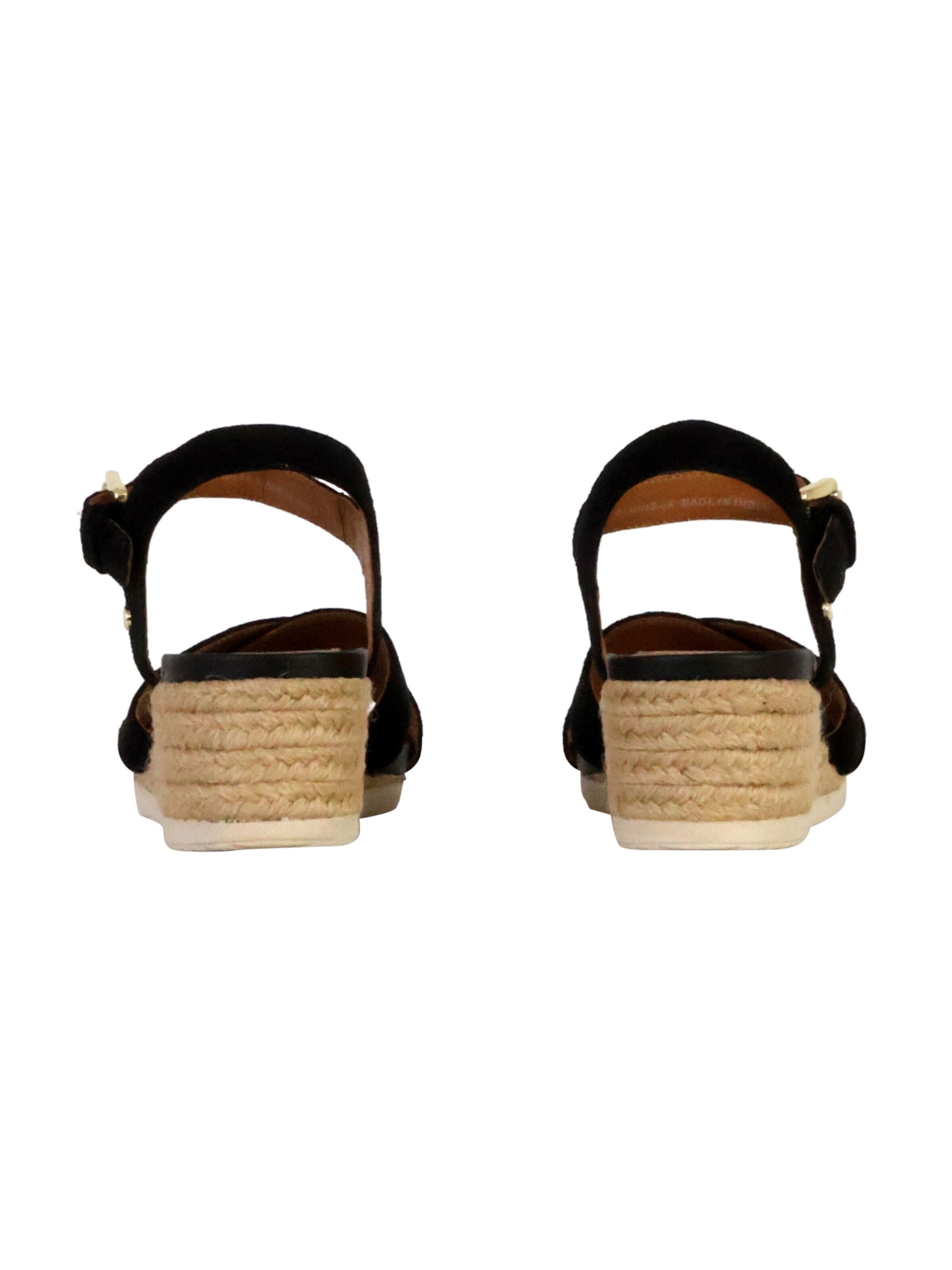 GEOX Sandały 'Ischia Corda Keilabsatz-Sandalen aus Leder' w kolorze czarny