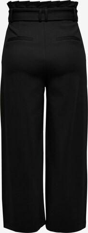 ONLY Wide leg Pleat-Front Pants 'POPTRASH' in Black