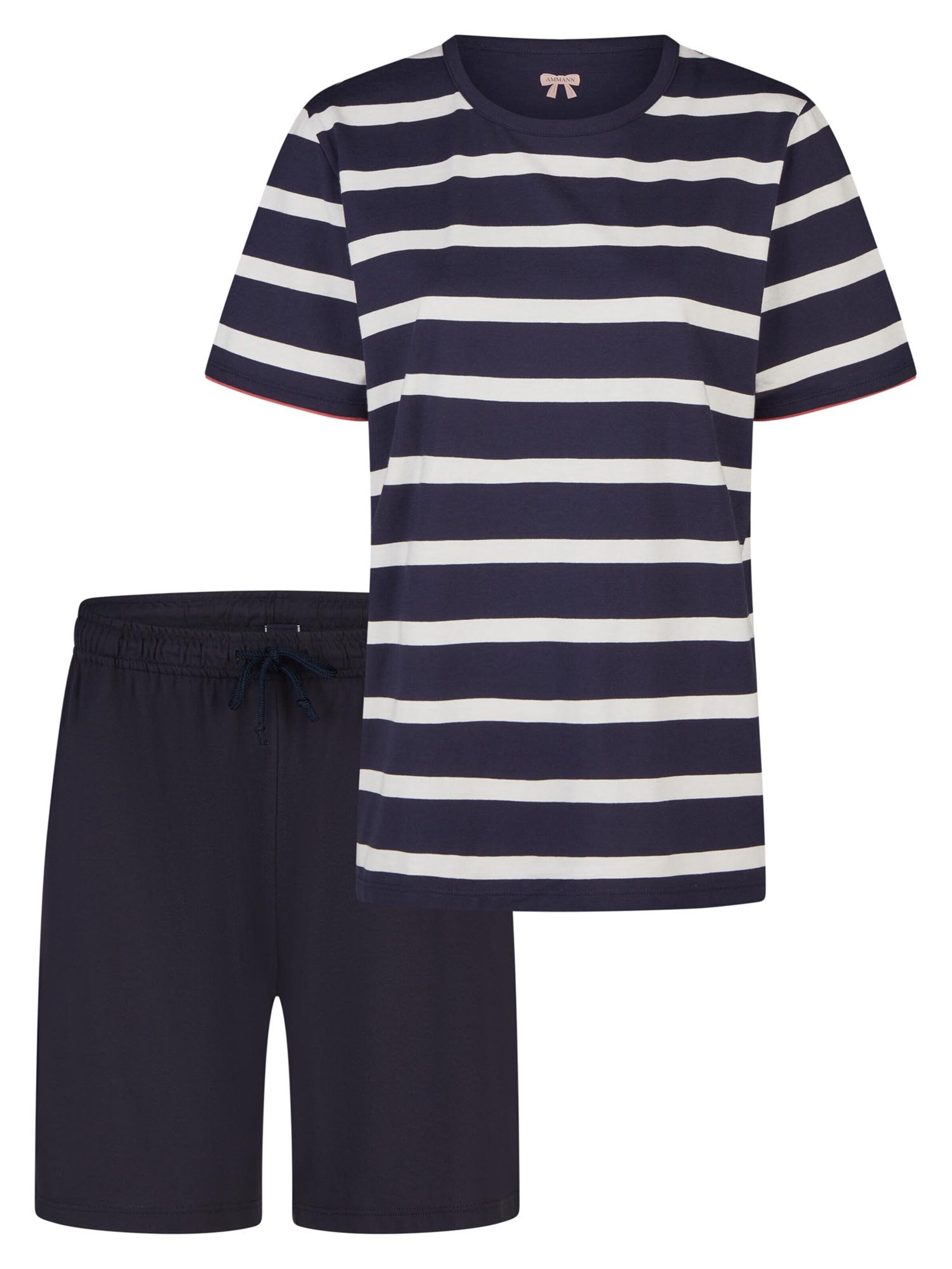 Ammann Pajama 'Mix & Match' in Blue: front