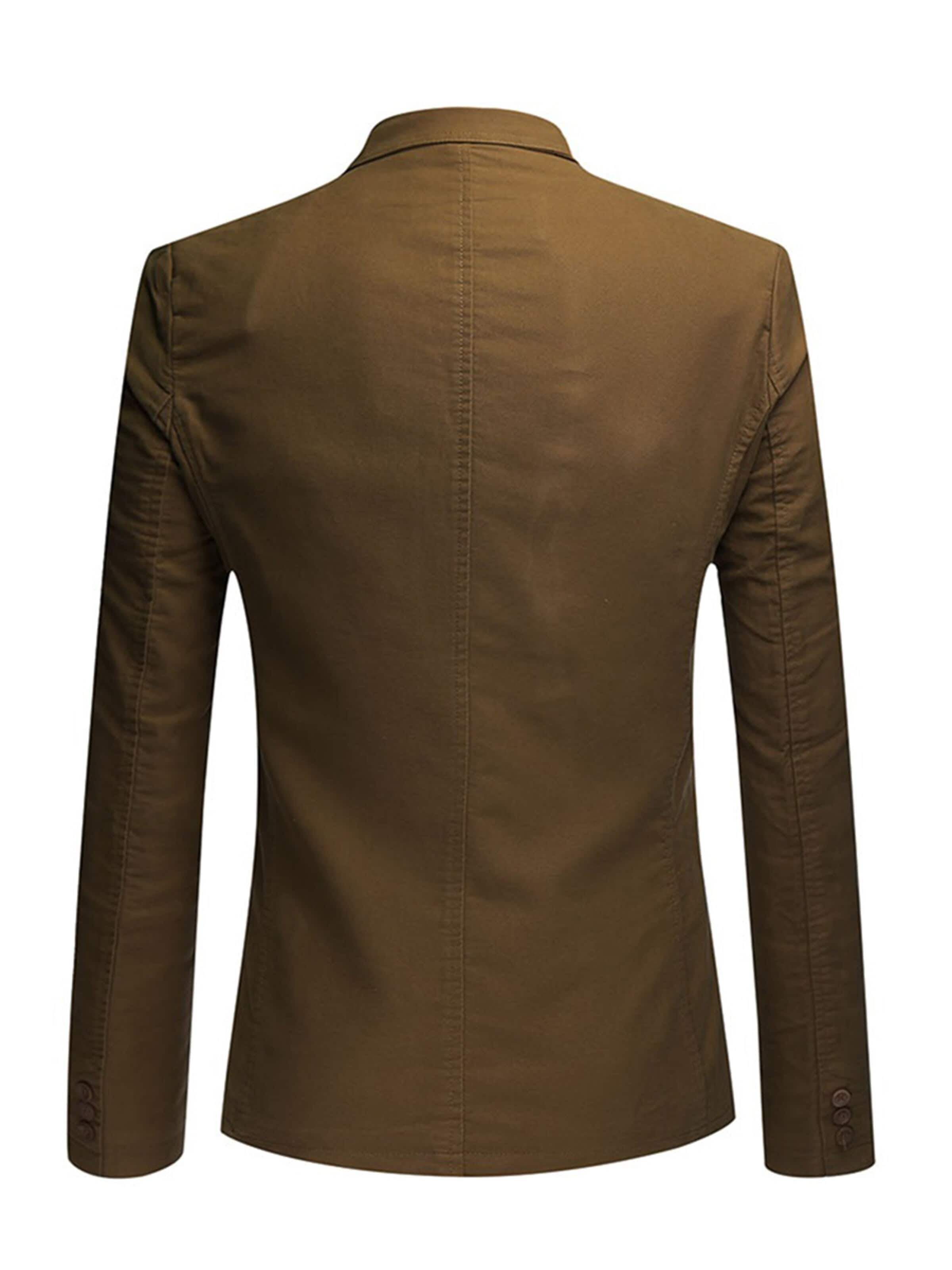 YOUTHUP Slim fit Suit Jacket 'Schnitt' in Brown