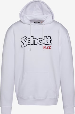 Sweat-shirt Schott NYC en blanc : devant