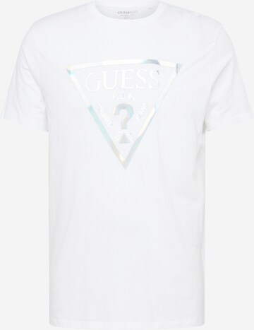 GUESS - Camiseta en blanco: frente