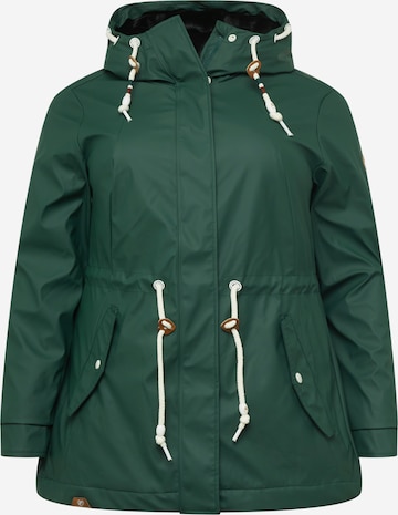 Ragwear Plus Winter Parka 'MONADIS' in Green: front