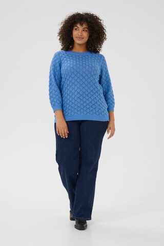 KAFFE CURVE - Pullover 'KCMani' em azul