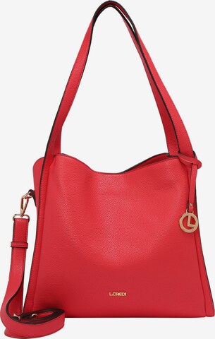 L.CREDI Shoulder Bag 'Judith' in Red: front