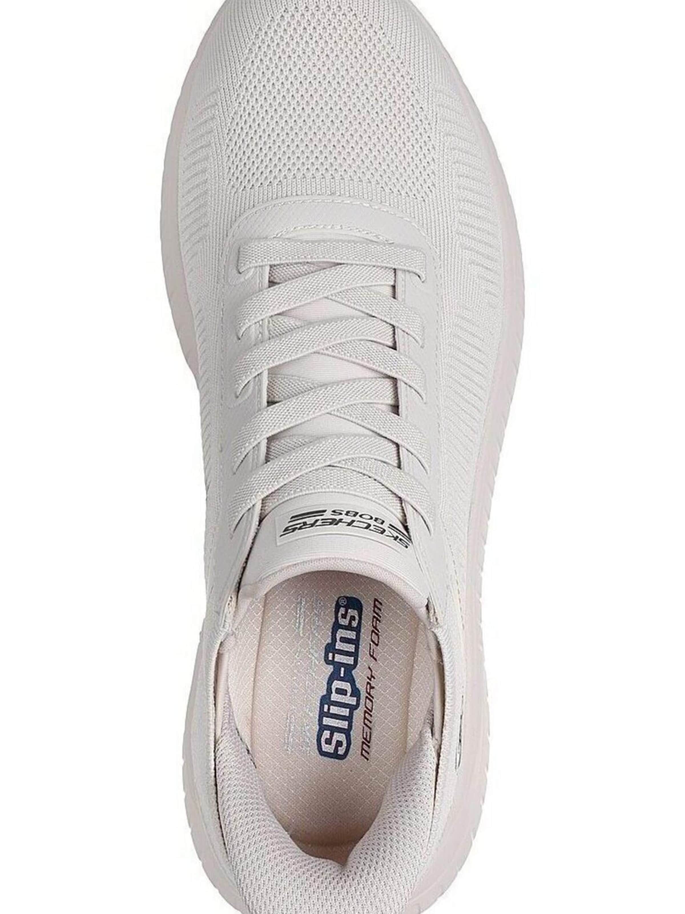 Baskets basses 'Bobs Squad Chaos - Solid Step' SKECHERS en blanc