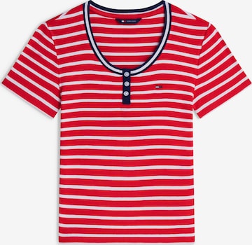 Tommy Jeans - Camisa em vermelho: frente