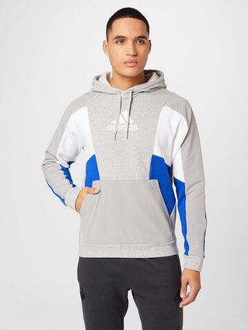 Sweat de sport 'Essentials Colorblock' ADIDAS SPORTSWEAR en gris : devant