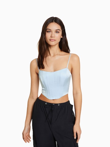 Haut Bershka en bleu : devant