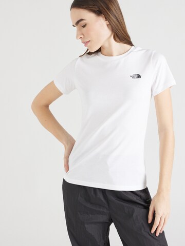 THE NORTH FACE Performance Shirt 'Simple Dome' in White: front