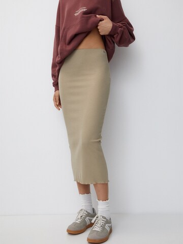 Pull&Bear Nederdel i beige: forside