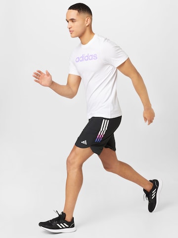 ADIDAS PERFORMANCE - Slimfit Calças de desporto 'Run Icons 3-Stripes' em preto