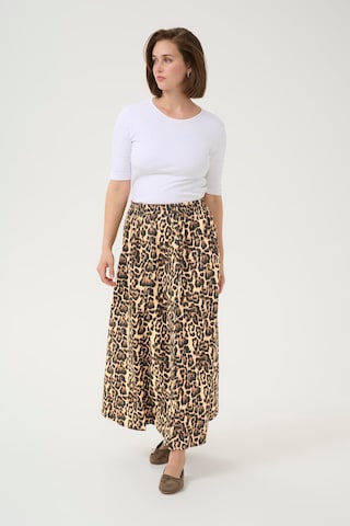 Jupe 'Leopra' Kaffe en marron
