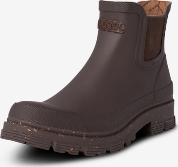 Bottes en caoutchouc WODEN en marron : devant