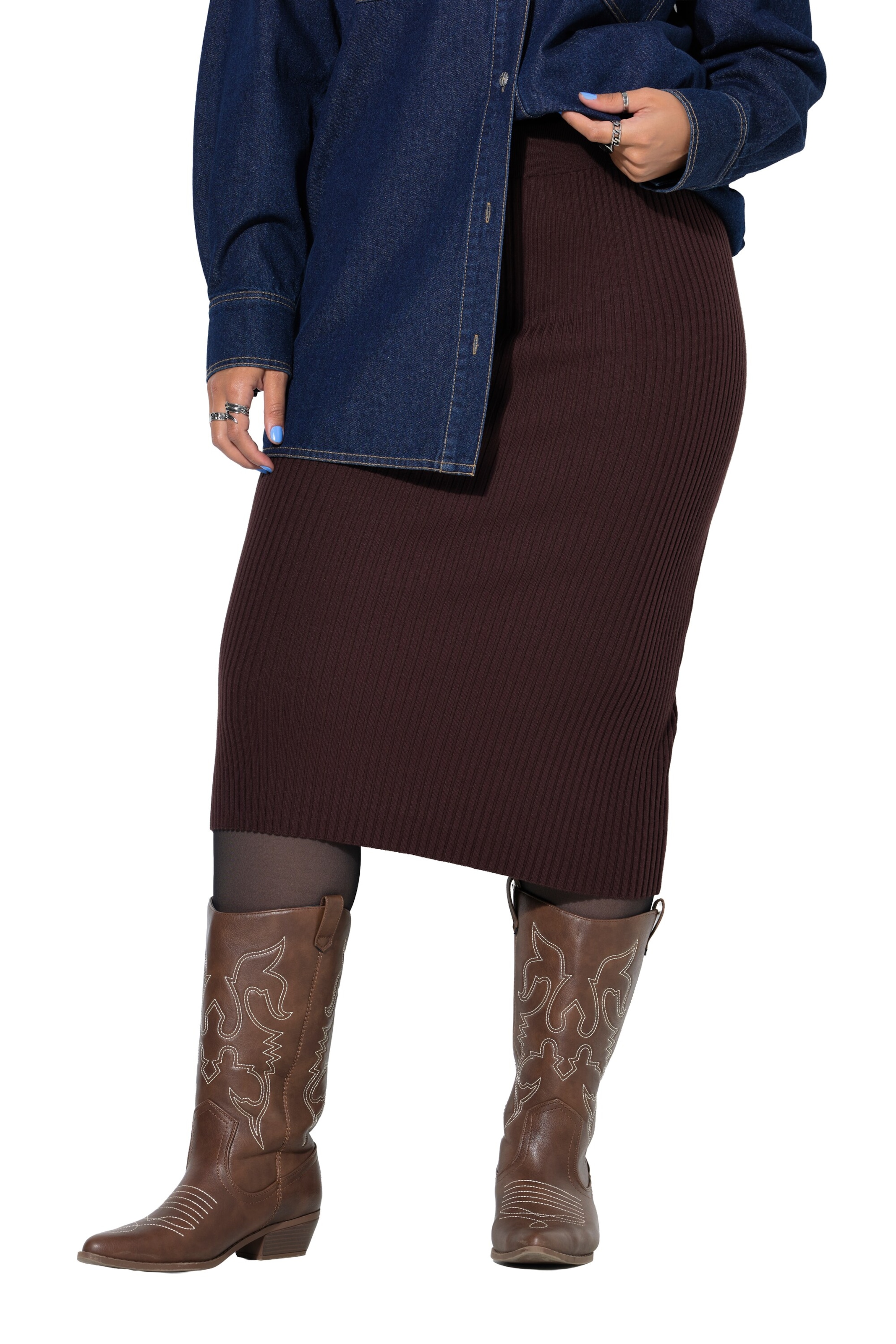 Studio Untold Skirt in Brown: front