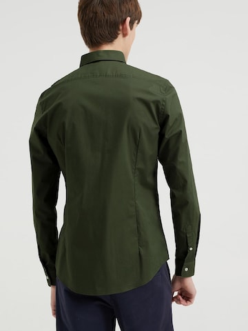 WE Fashion Slim fit Button Up Shirt in Green