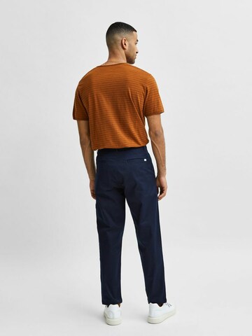 Coupe slim Pantalon chino 'Repton' SELECTED HOMME en bleu