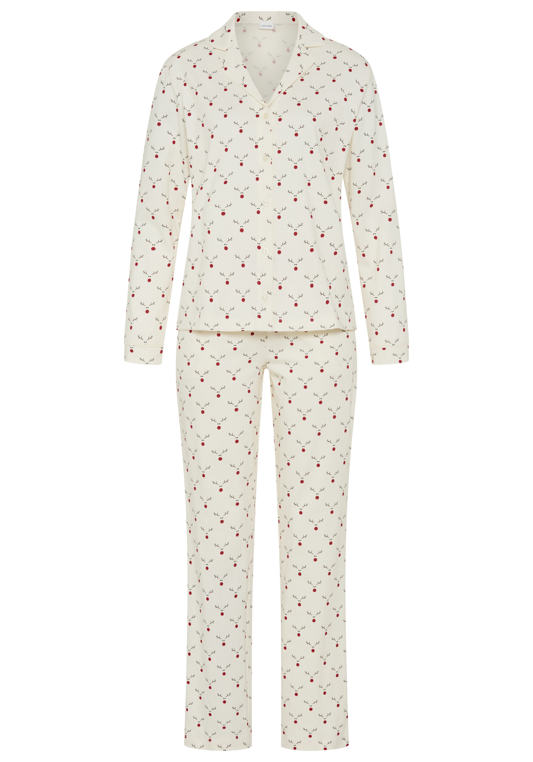 Pyjama LASCANA en beige : devant