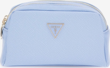 GUESS Cosmetic Bag in Blue: front