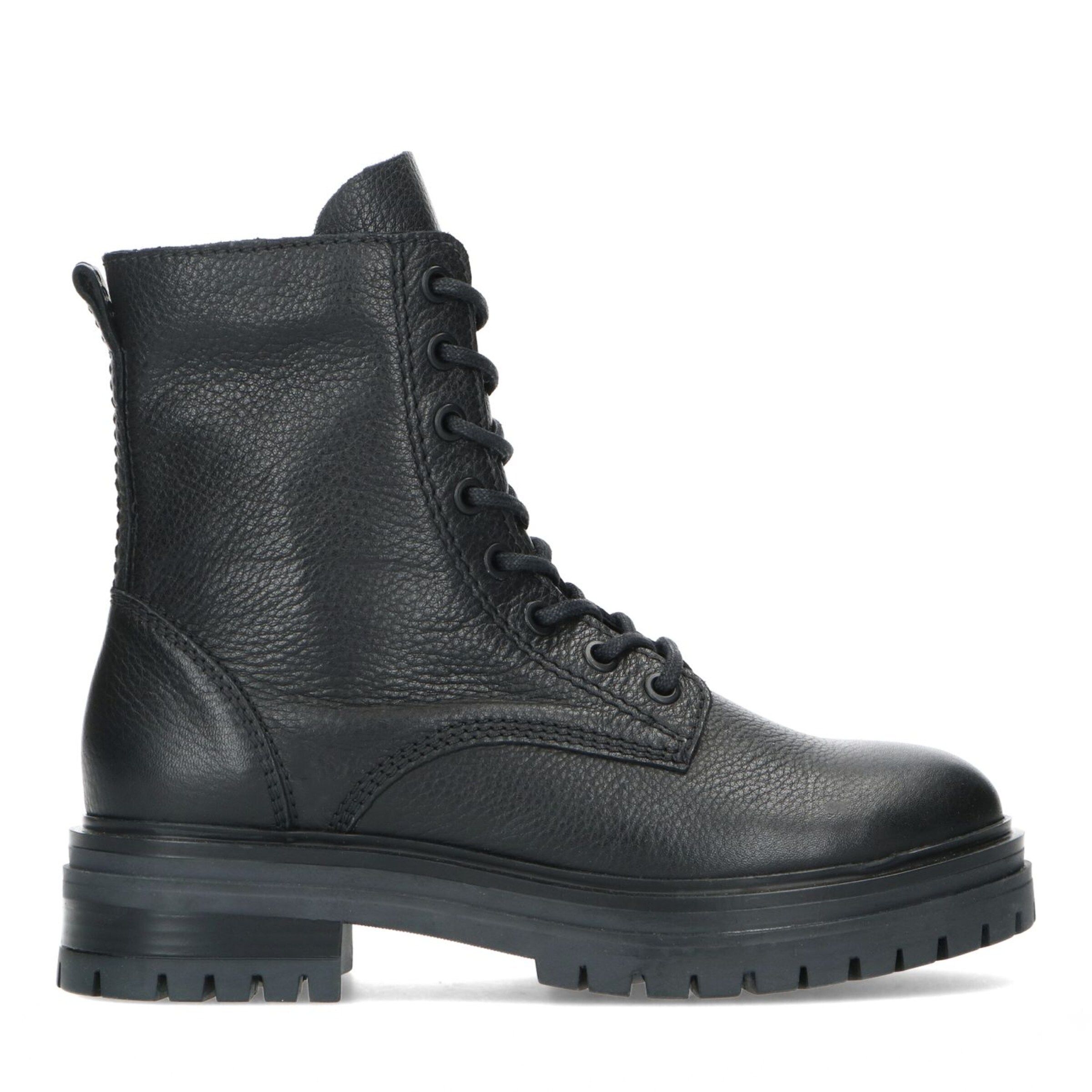 MANFIELD Schnürstiefelette in Schwarz