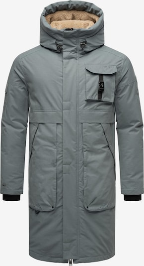 STONE HARBOUR Pitkä talvitakki 'Cyriaan XX' värissä savunsininen, Tuotenäkymä