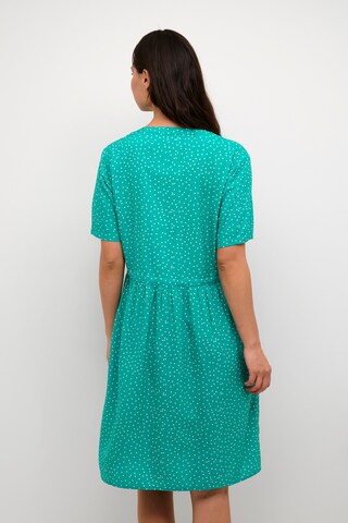 Cream Shirt Dress 'Tiah' in Green