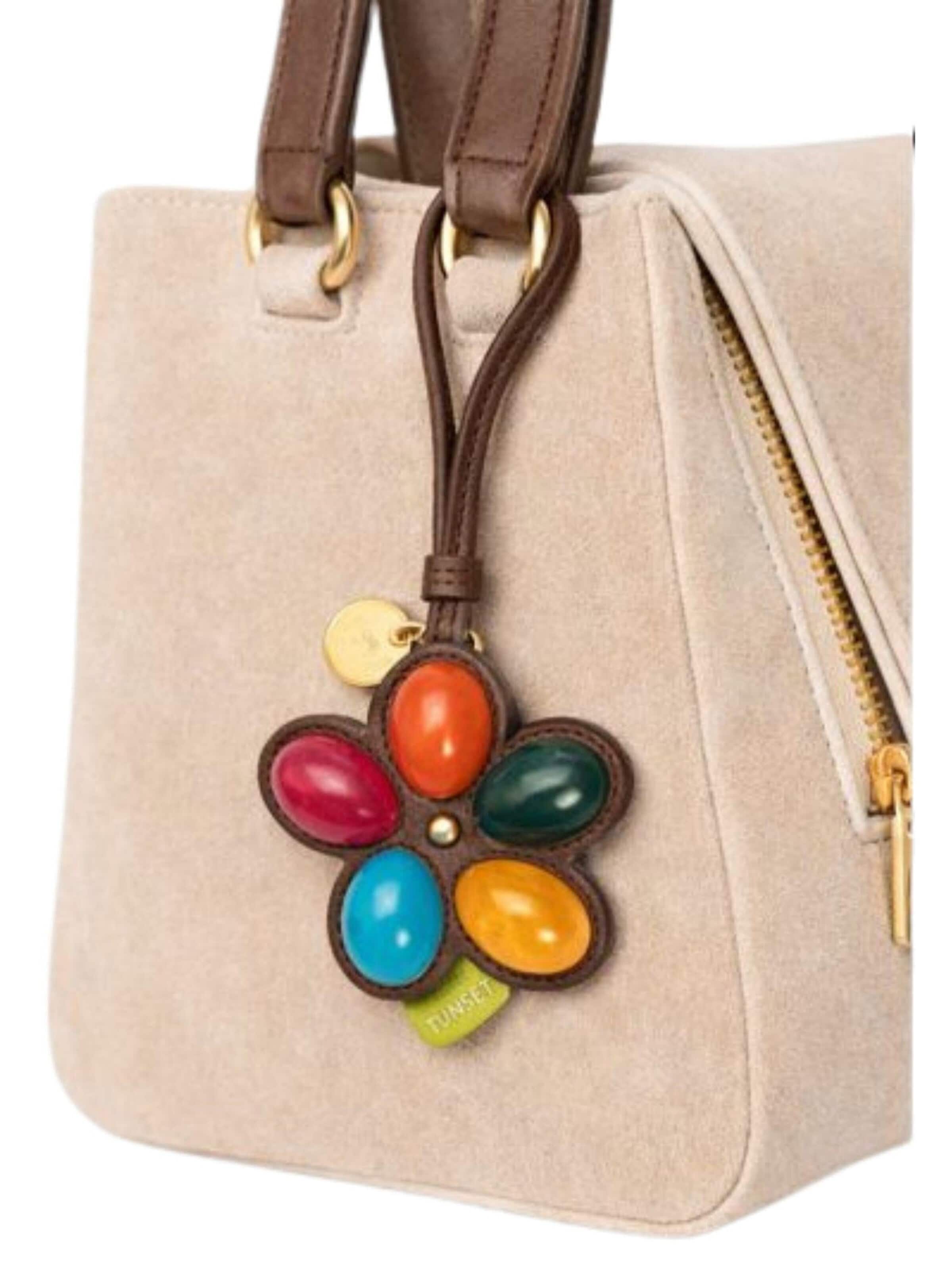 Twinset Bag accessories 'Multicolor Floral Bag Charm / Keychain' in Brown